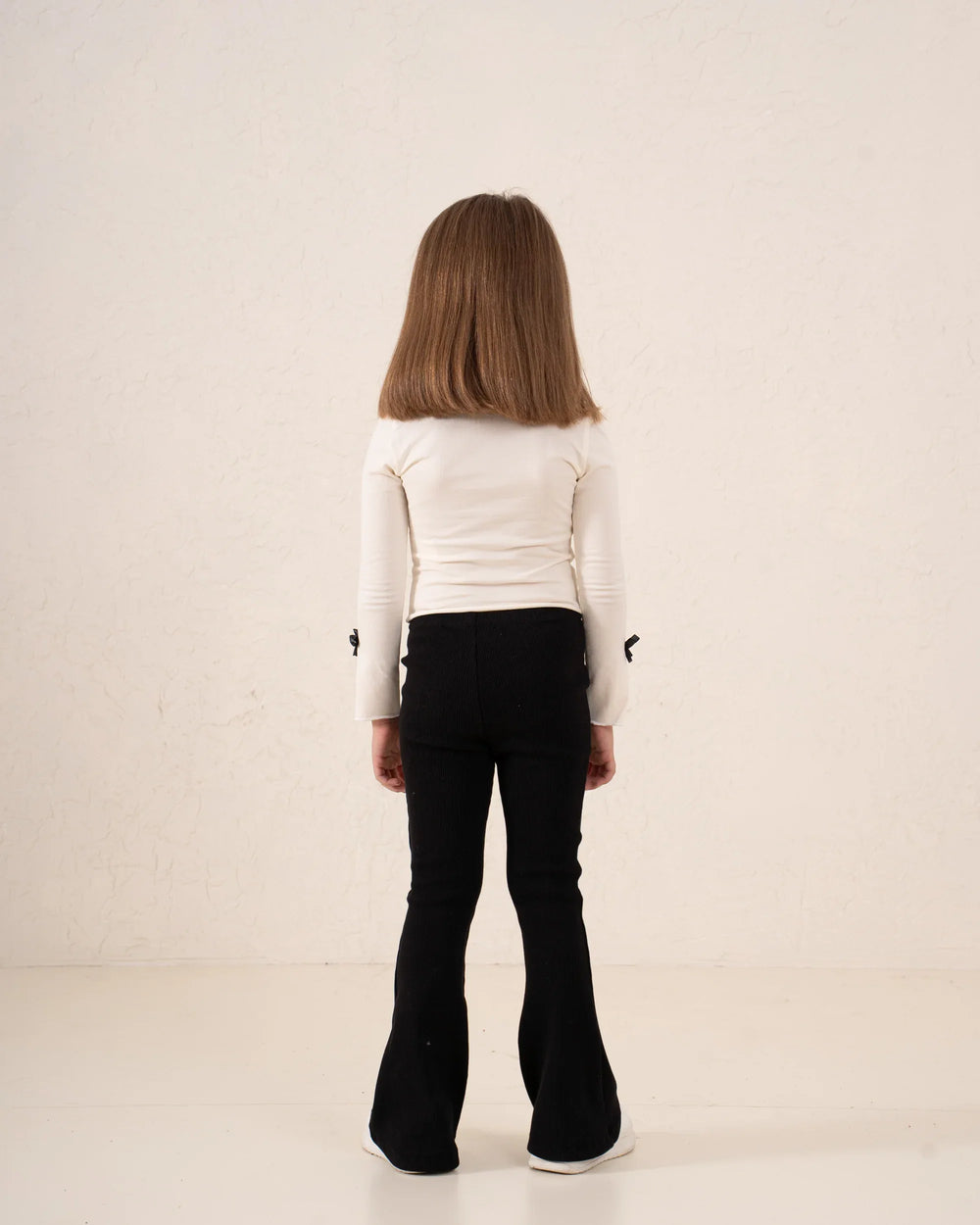 Contrast Bow Long-Sleeve Top - Venti