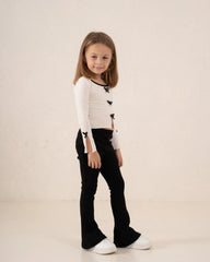 Contrast Bow Long-Sleeve Top - Venti