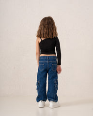 One Shoulder Bow Detail Top