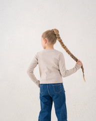 Embroidered Floral Ribbed Top