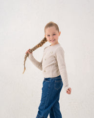 Embroidered Floral Ribbed Top