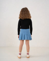 Embroidered Floral Ribbed Top - Venti