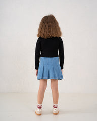 Embroidered Floral Ribbed Top