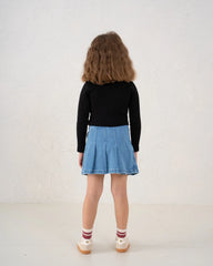 Embroidered Floral Ribbed Top - Venti