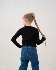 Embroidered Floral Ribbed Top