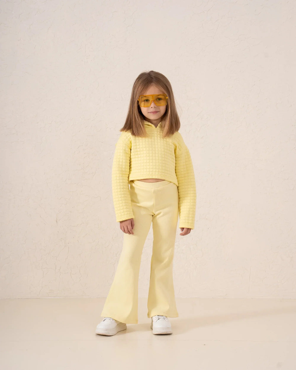 Waffle Textured Cropped Hoodie - Venti