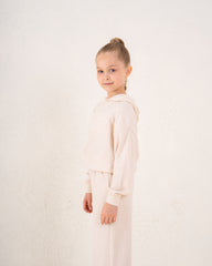 Soft Ribbed Hooded Top