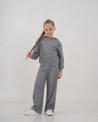 Soft Ribbed Hooded Top