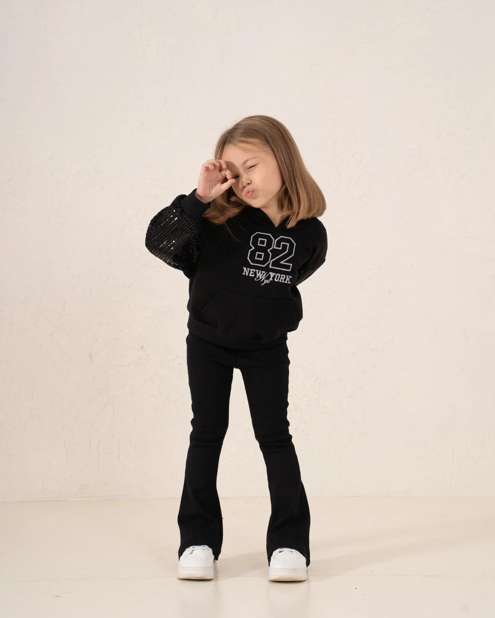 Sequin Sleeve Graphic Hoodie - Venti