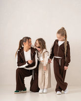 Contrast-Stripe Cropped Zip Hoodie - Venti