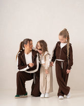 Contrast-Stripe Cropped Zip Hoodie - Venti