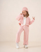 Cropped Zip Corduroy Hoodie - Venti