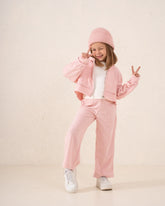 Cropped Zip Corduroy Hoodie - Venti