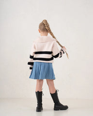 Striped Collar Knit Sweater - Venti