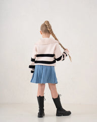 Striped Collar Knit Sweater - Venti