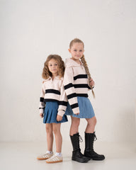 Striped Collar Knit Sweater