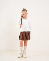 Leather Pleated Skirt - Venti