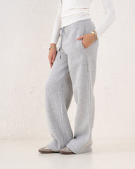 Fleece-Lined Wide Leg Sweatpants