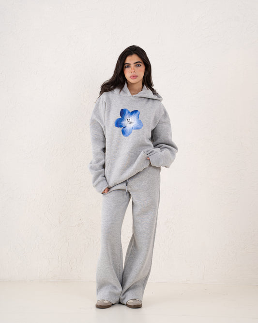 Fleece-Lined Wide Leg Sweatpants