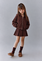 Girl zigzag pleats skirt