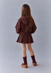 Girl zigzag pleats skirt