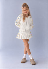 Girl contrast zigzag pleats