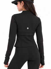 Girl zip up active wear jacket