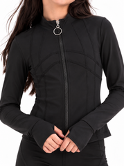 Girl zip up active wear jacket