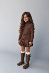 Girl knit high neck top