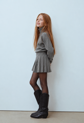 Girl knit high neck top
