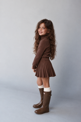 Girl knit high neck top