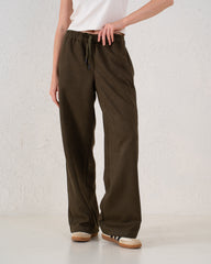 Suede Wide Leg Pants