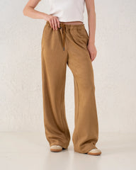 Suede Wide Leg Pants - Venti