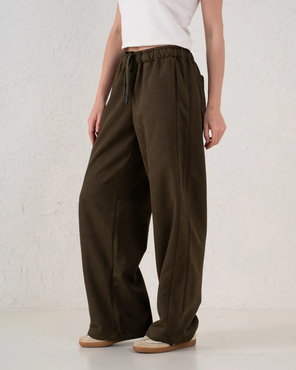 Suede Wide Leg Pants - Venti
