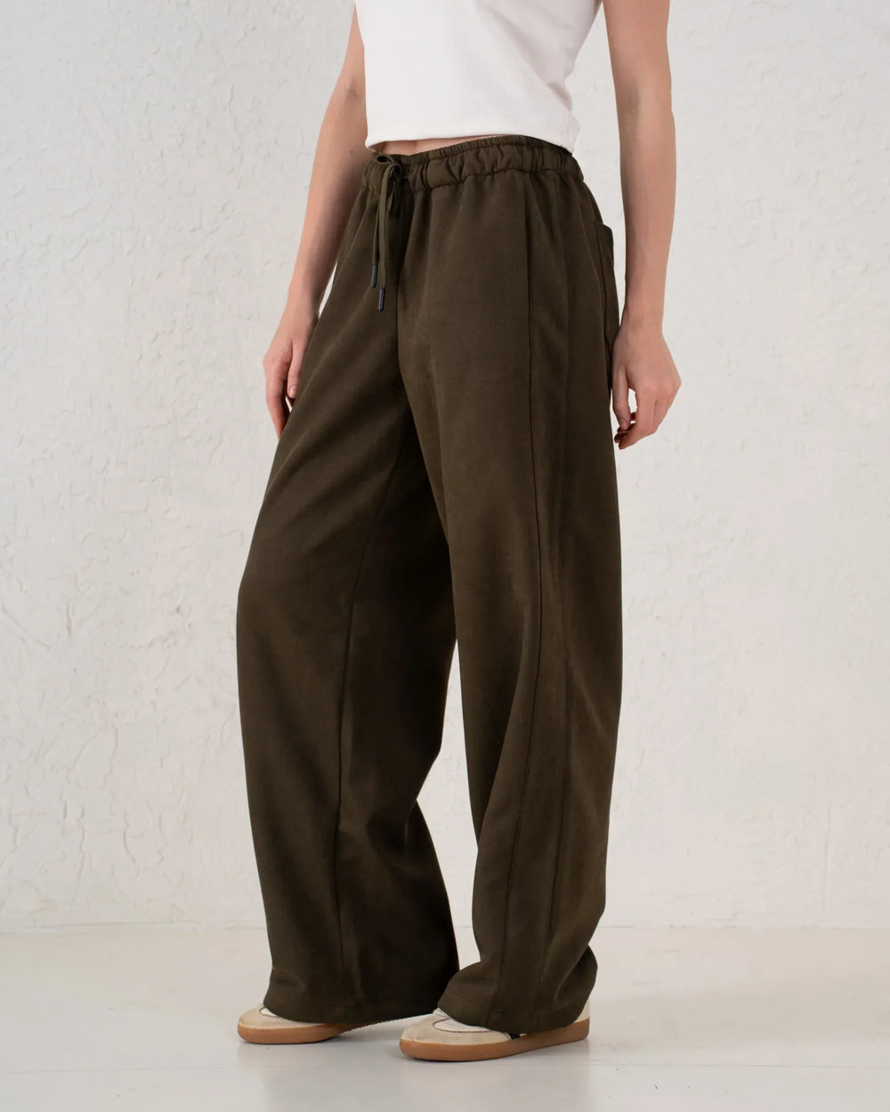 Suede Wide Leg Pants - Venti