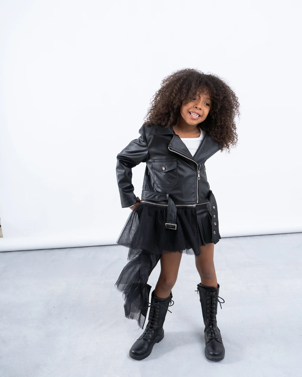 Leather Biker Jacket With Detachable Layer - Venti