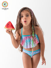 Girls' "Lagoon Glow" Flounce Bikini Set