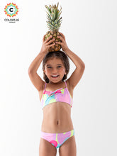 Girls' "Sweet Hearts" Bow-Front Bikini Set