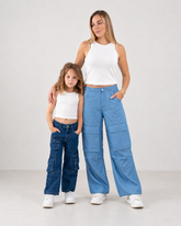 Soft Denim Utility Pants