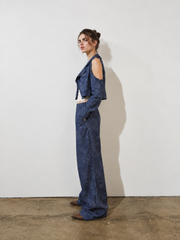 Women jacquard denim