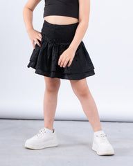 Sparkling Ruffle Skirt With Side Bows