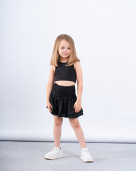 Sparkling Ruffle Skirt With Side Bows