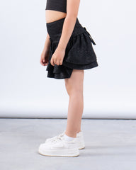 Sparkling Ruffle Skirt With Side Bows