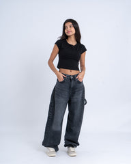 Balloon Fit High-Waisted Denim pants