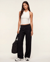 Teens Essential Fold-Over Wide-Legs Pant