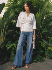 Women's Linen Wrap Cardigan
