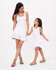 Women's Ribbed High-Low Dress