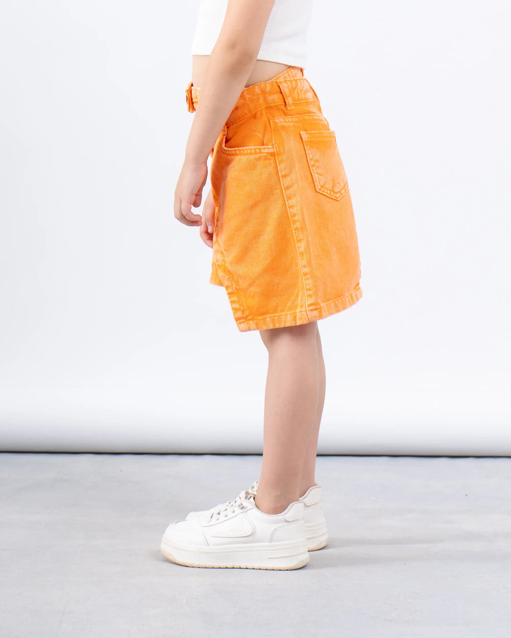 Washed Effect Asymmetric Skirt - Venti