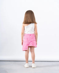 Washed Effect Asymmetric Skirt - Venti