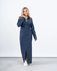 Embellished Denim Maxi Dress - Venti